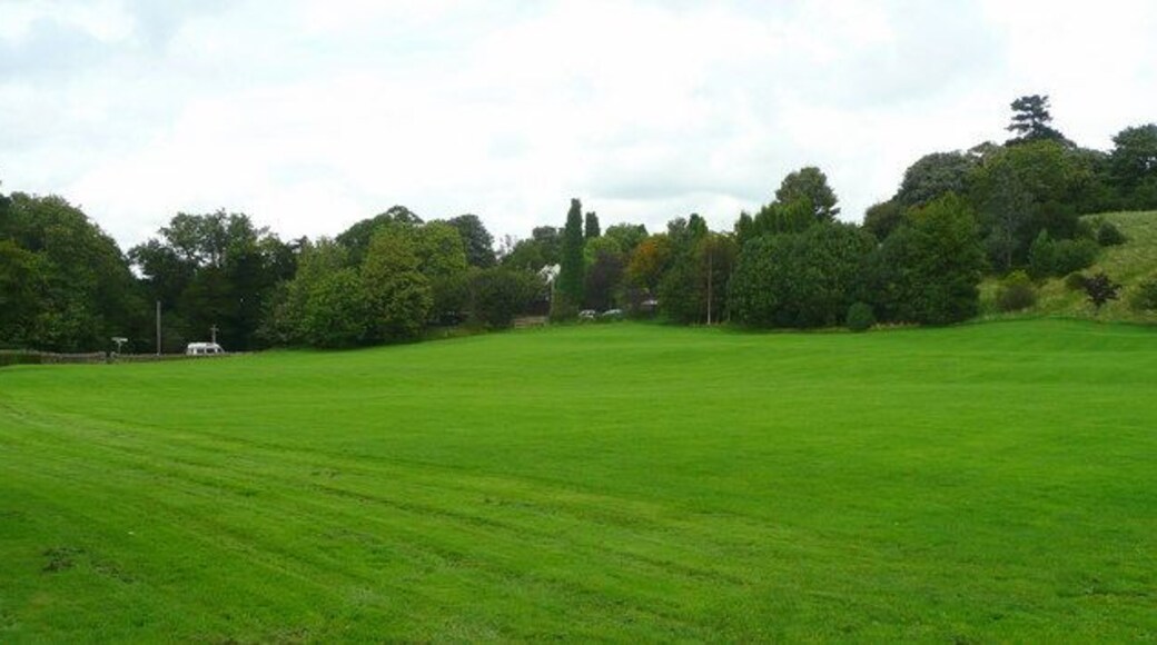 Green space in Almondsbury Land adjacent to the Garden Centre, with Over Lane in the distance.
