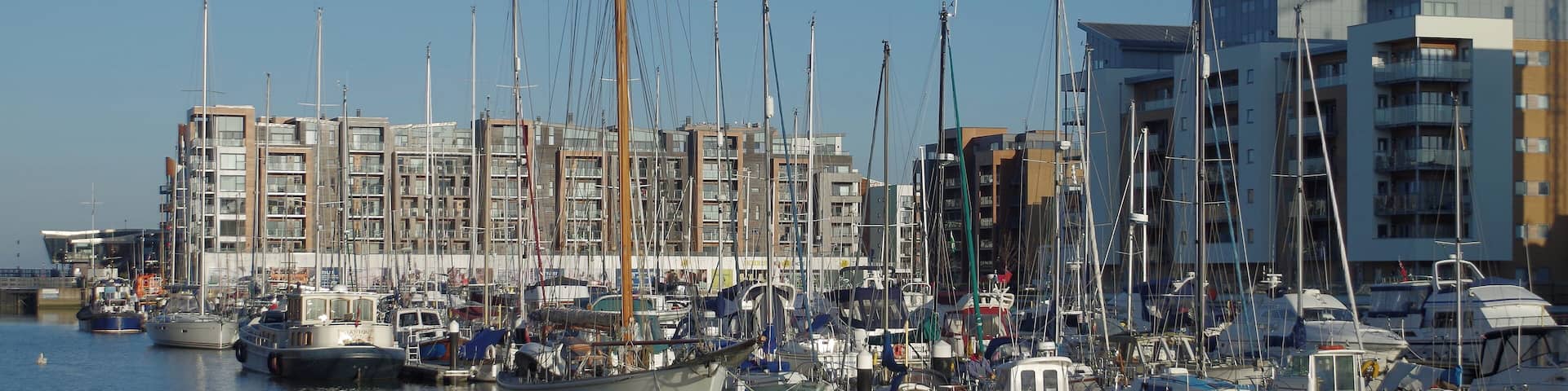 A sunny winter's day at Portishead Marina.