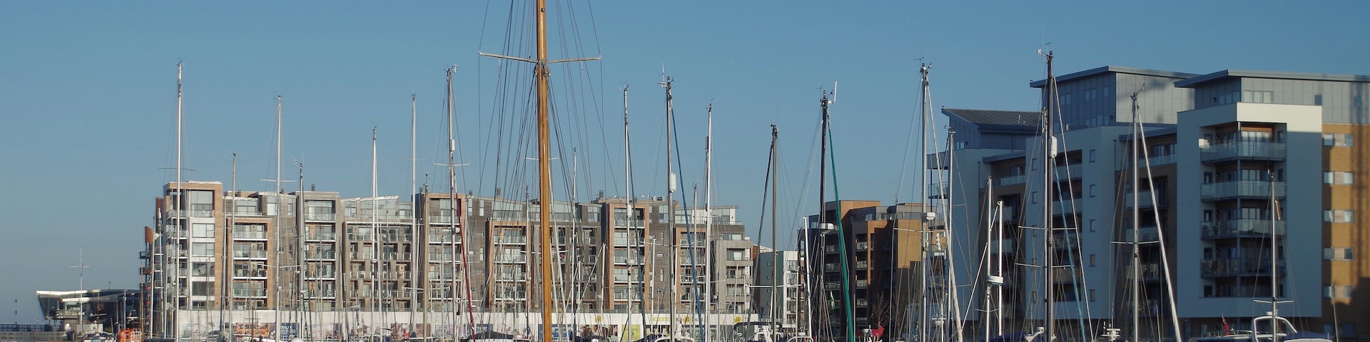 A sunny winter's day at Portishead Marina.