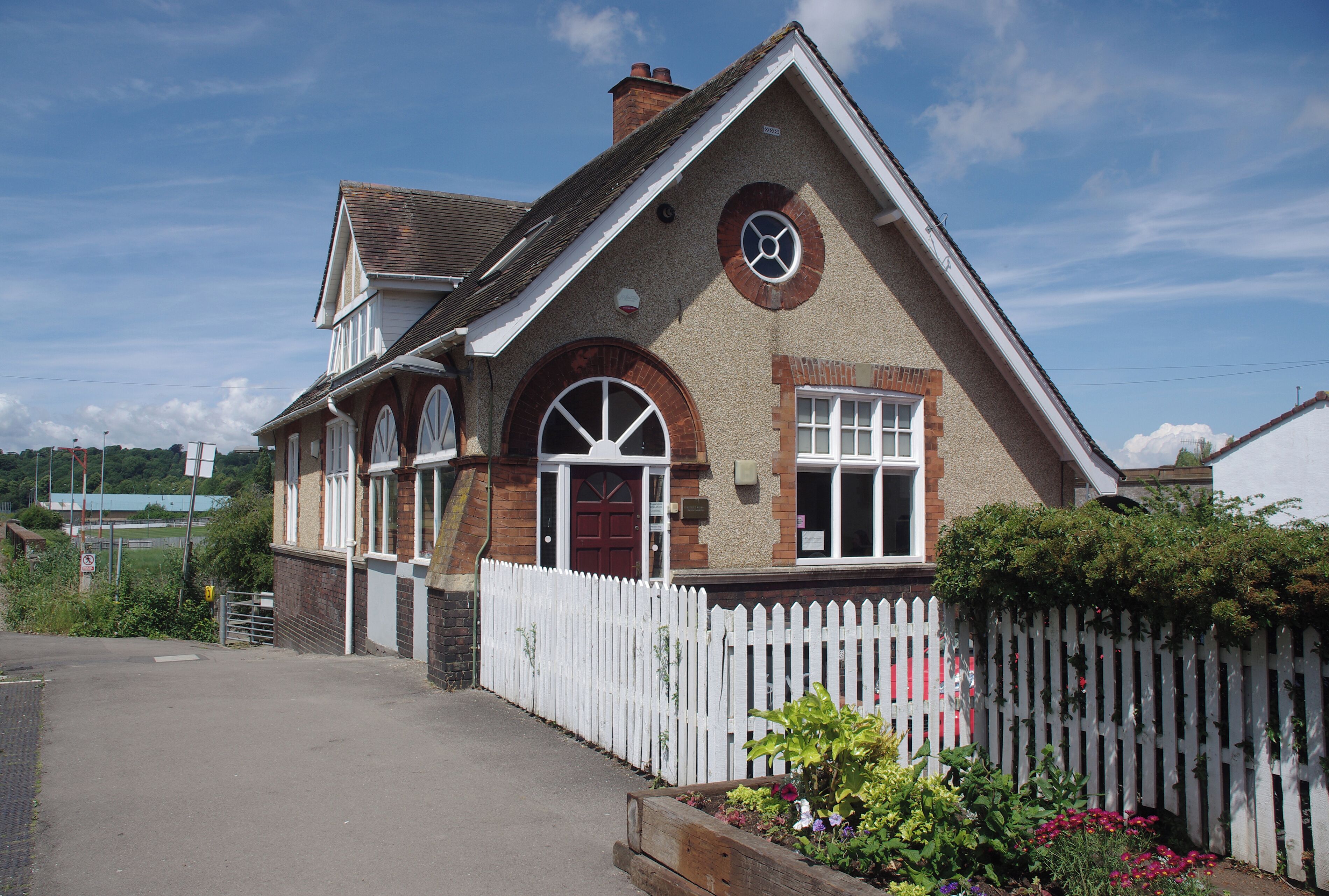 The old station building (now a doctor's clinic) at Sea Mills railway station on the Severn Beach Line in Bristol.
