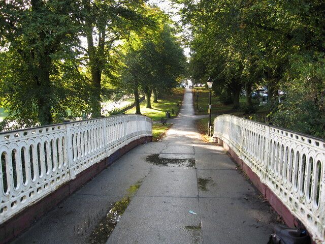 Cast Iron Footbridge An attractive and well preserved Victorian cast iron footbridge over the railway at Redland station.