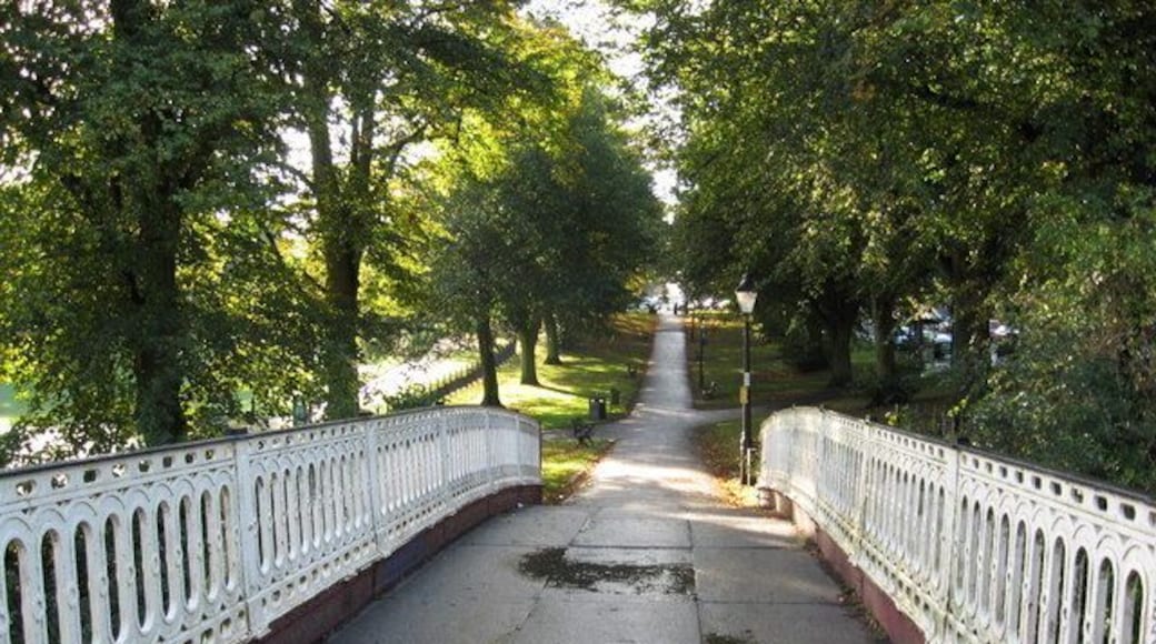 Cast Iron Footbridge An attractive and well preserved Victorian cast iron footbridge over the railway at Redland station.
