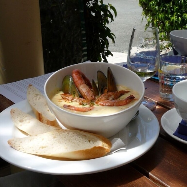 Great food and wine at Waimea Estates winery outside of Nelson, NZ