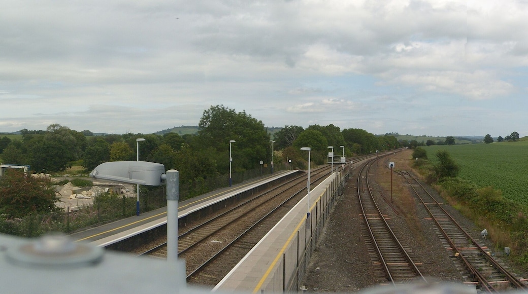 View from the footbridge of Castle Cary station