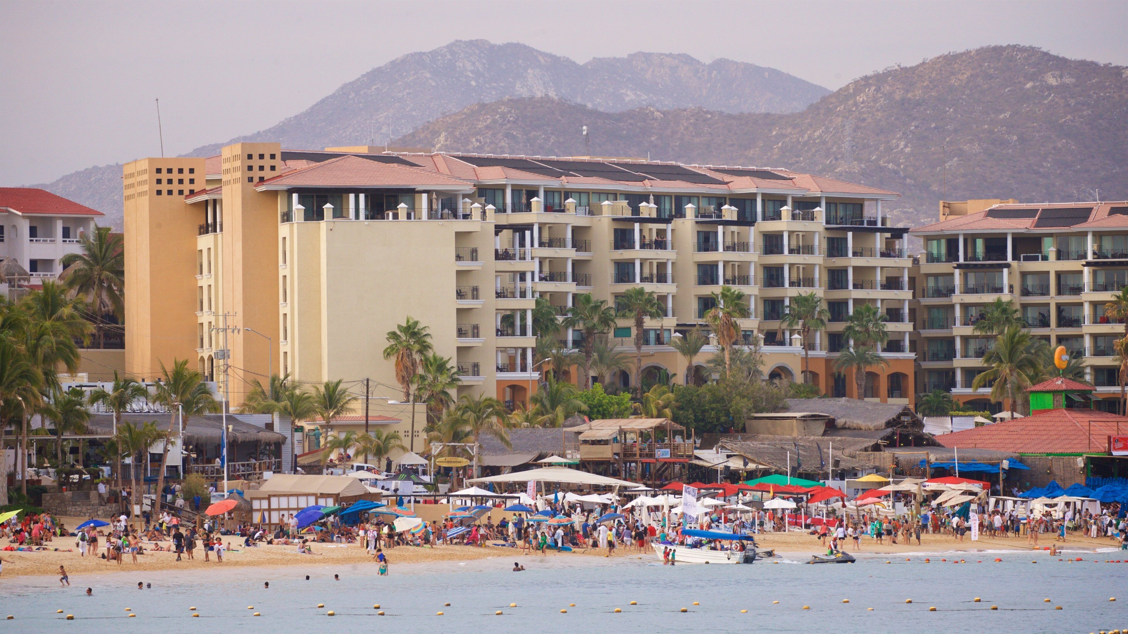 Medano Beach showing general coastal views and a coastal town