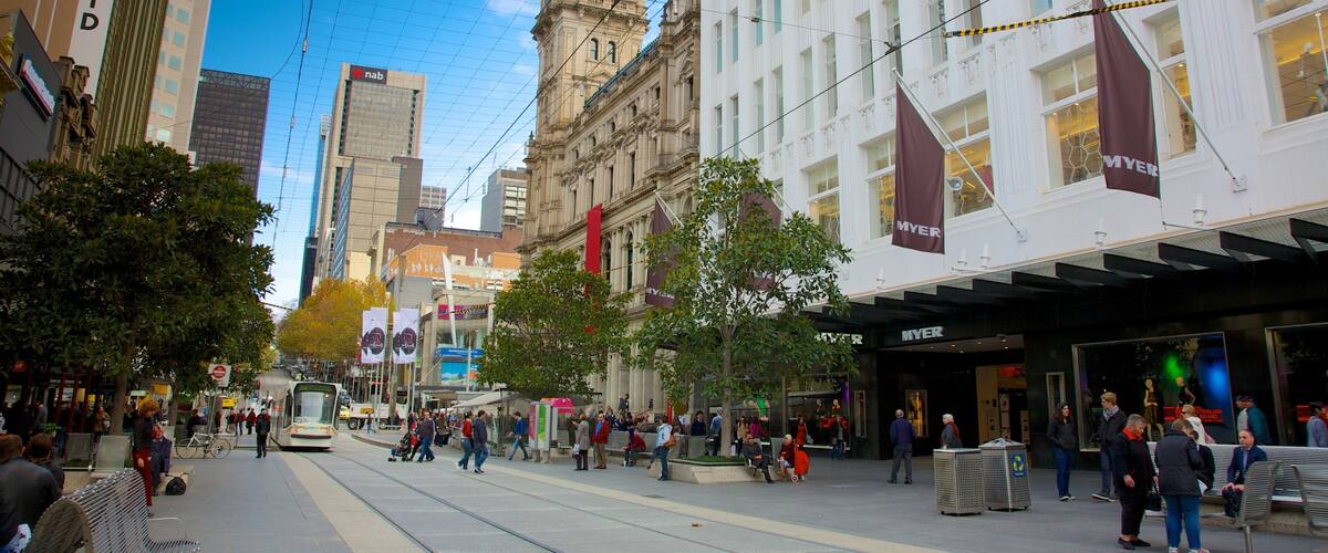 Einkaufszentrum Bourke Street das einen Straßenszenen, Stadt und Einkaufen