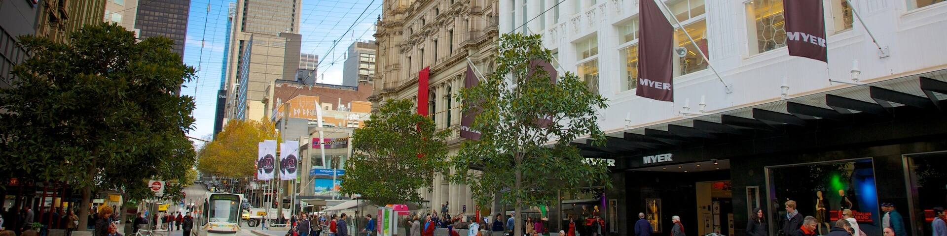 Einkaufszentrum Bourke Street das einen Straßenszenen, Stadt und Einkaufen