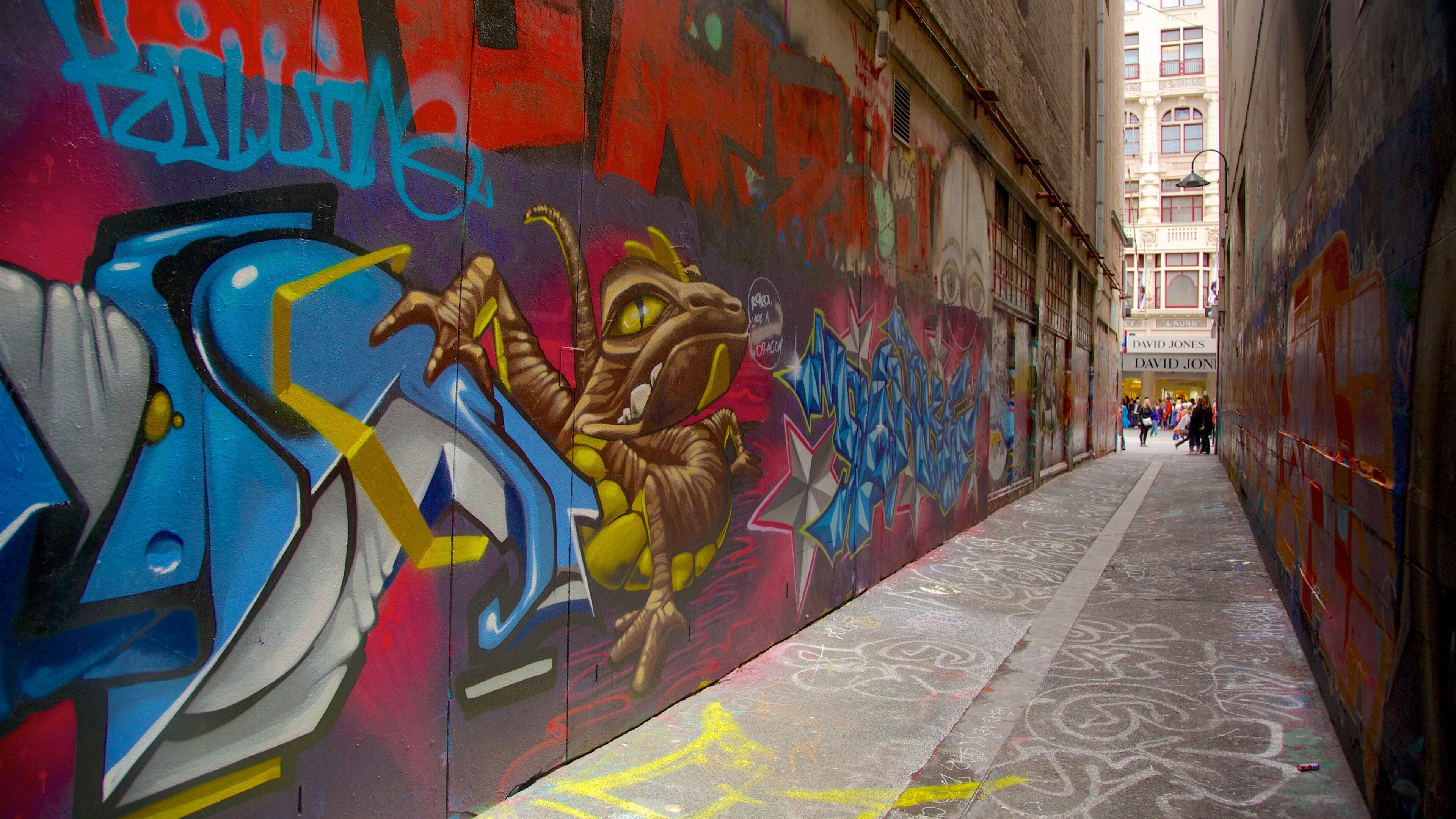 Bourke Street Mall showing street scenes, a city and outdoor art