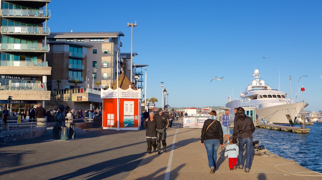 Poole Harbour as well as a small group of people