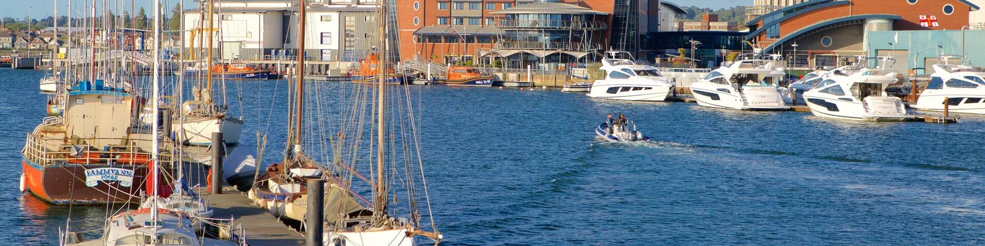Poole Harbour featuring a river or creek and heritage architecture