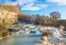 Saturnia (Tuscany, Italy) - The thermal sulphurous water of Saturnia, province of Grosseto, Tuscany region, during the winter