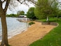 Cotswold Country Park has its own family beach, 50 miles from the coast, beside South Lake near Cirencester in Gloucestershire.