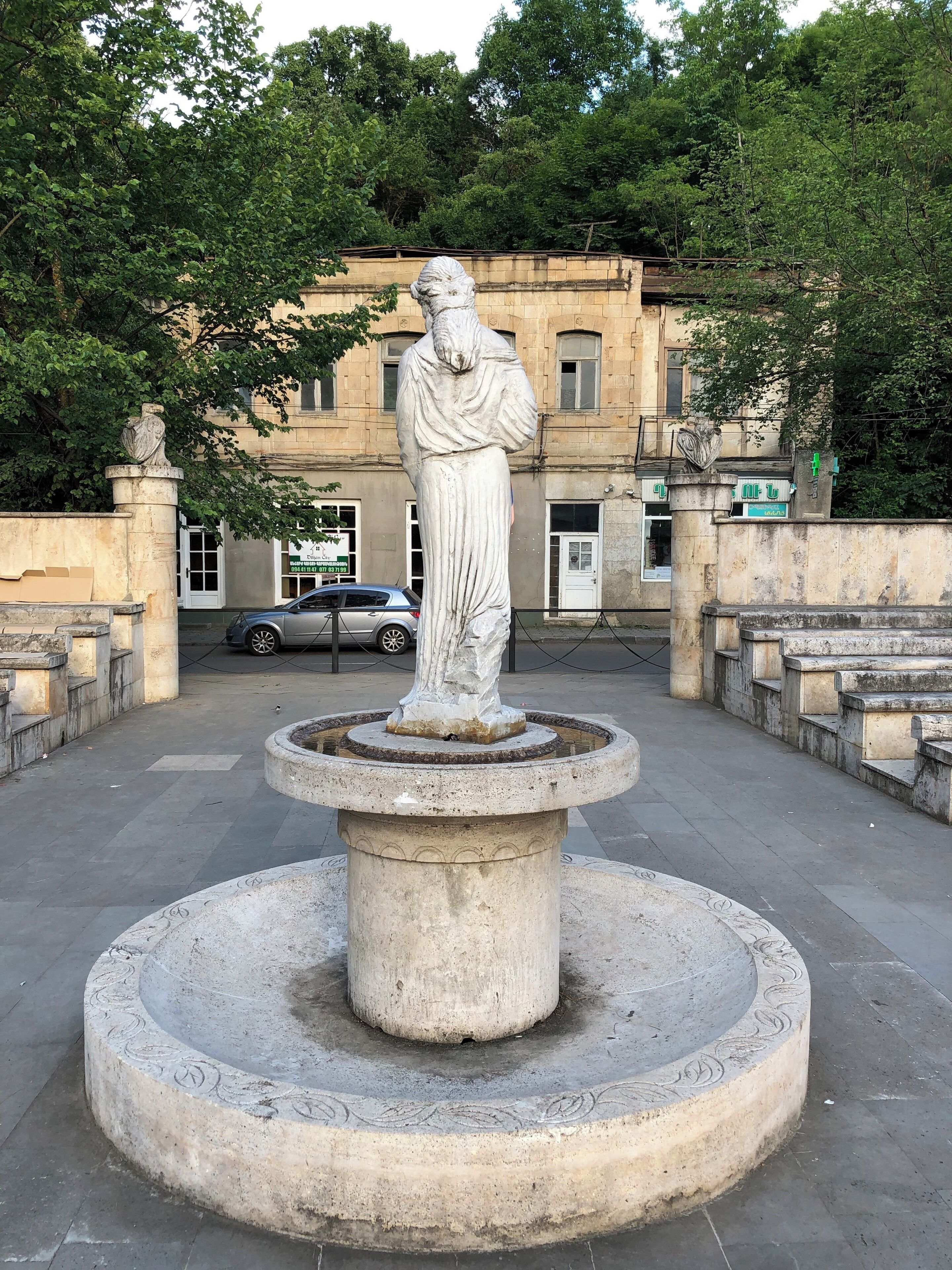 View of an outdoor amphitheater in the Armenian resort town of Dilijan.