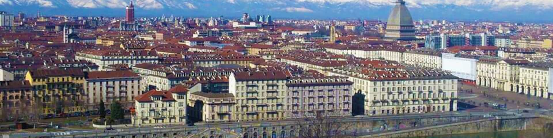 Osservando Torino dal Monte dei Cappuccini dopo una nevicata.