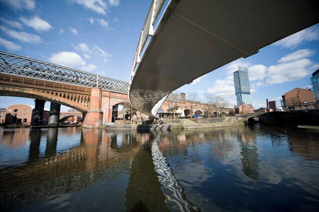 Castlefield Canal Basin Under the footbridge
