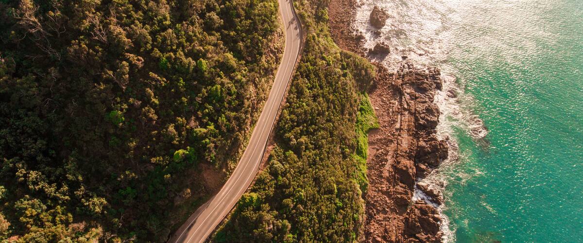 Aerial Shot of Great Ocean Road, Australia