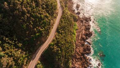 Aerial Shot of Great Ocean Road, Australia