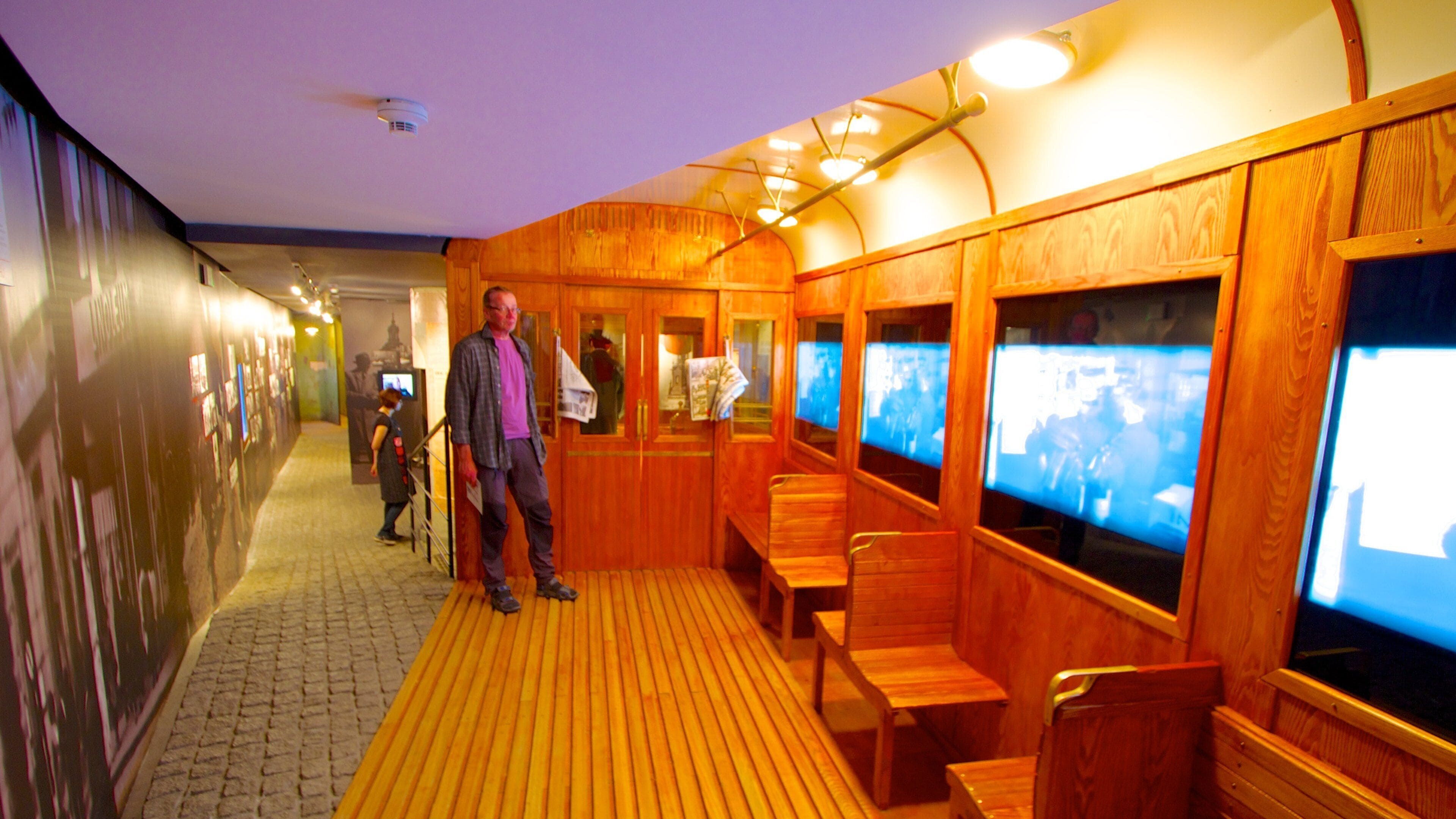 Oskar Schindler Factory which includes interior views as well as an individual male