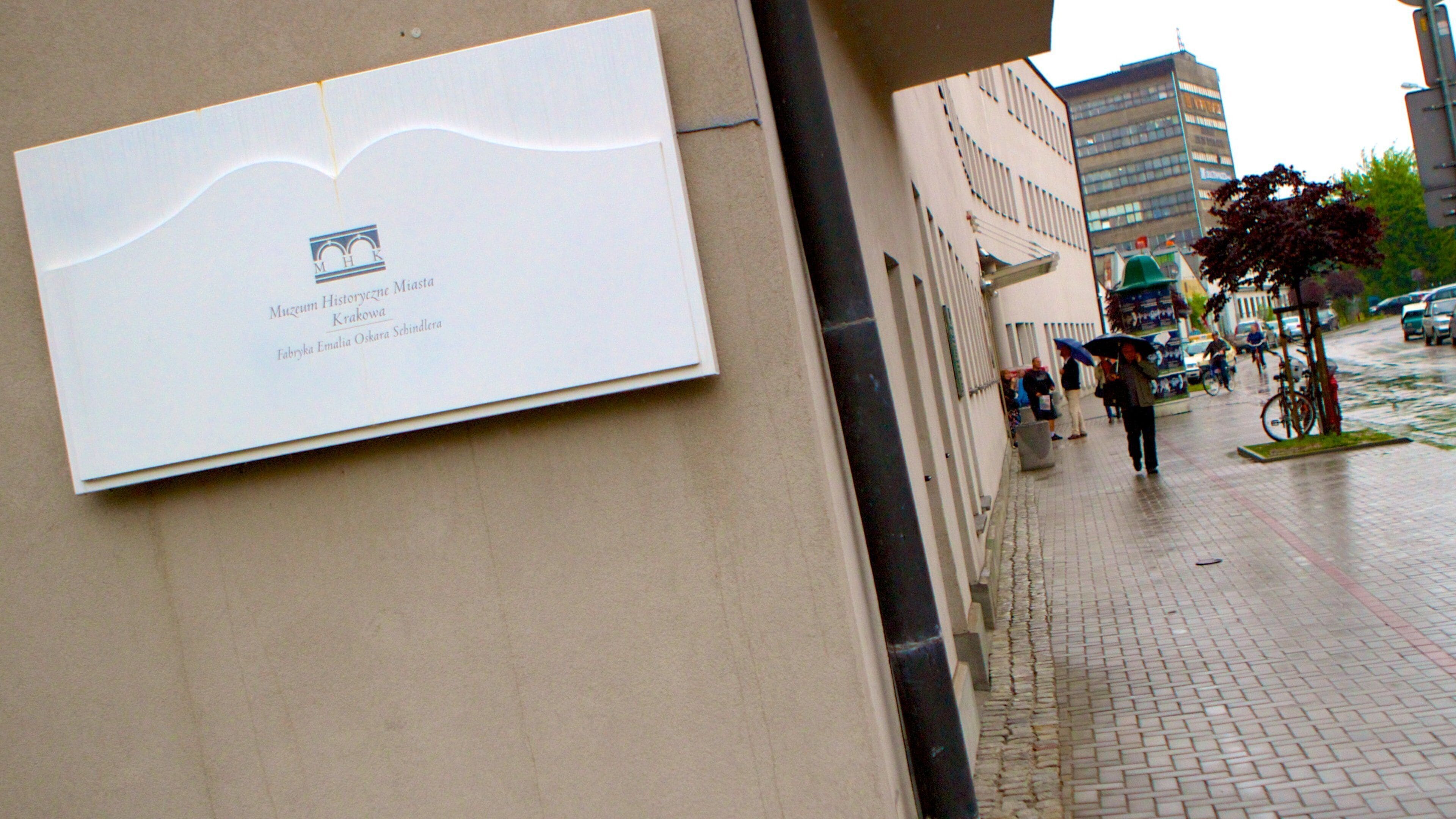 Podgorze showing signage