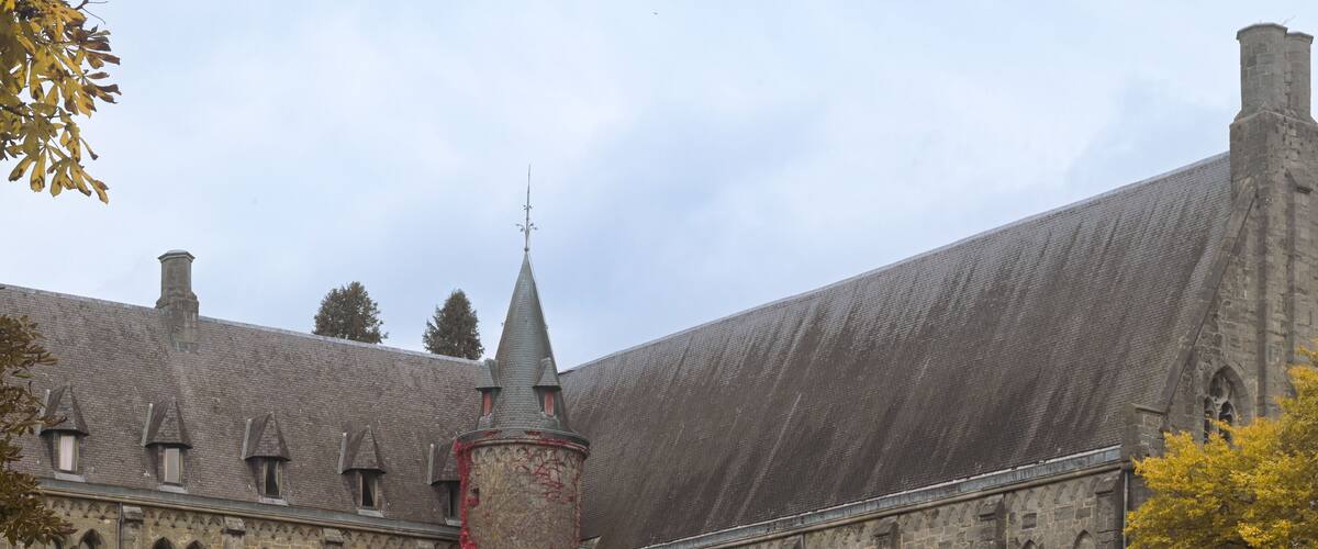 Beautiful view of the Maredsous Abbey