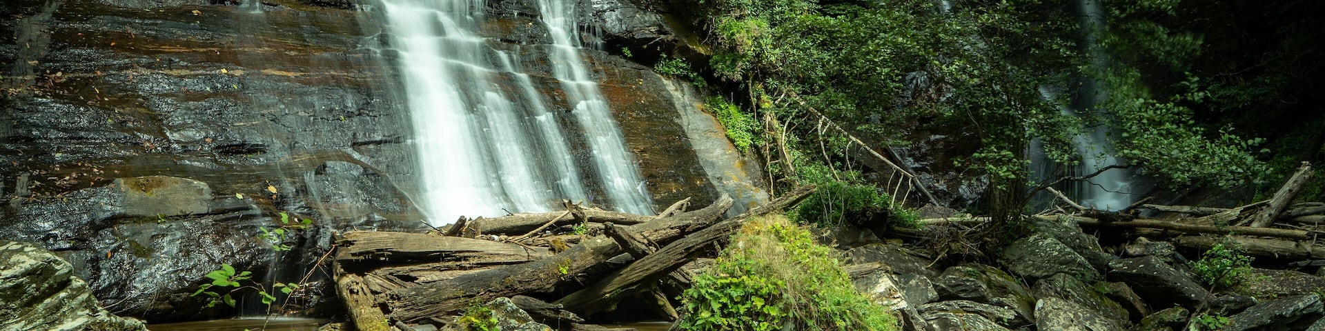 Anna Ruby Falls featuring a waterfall