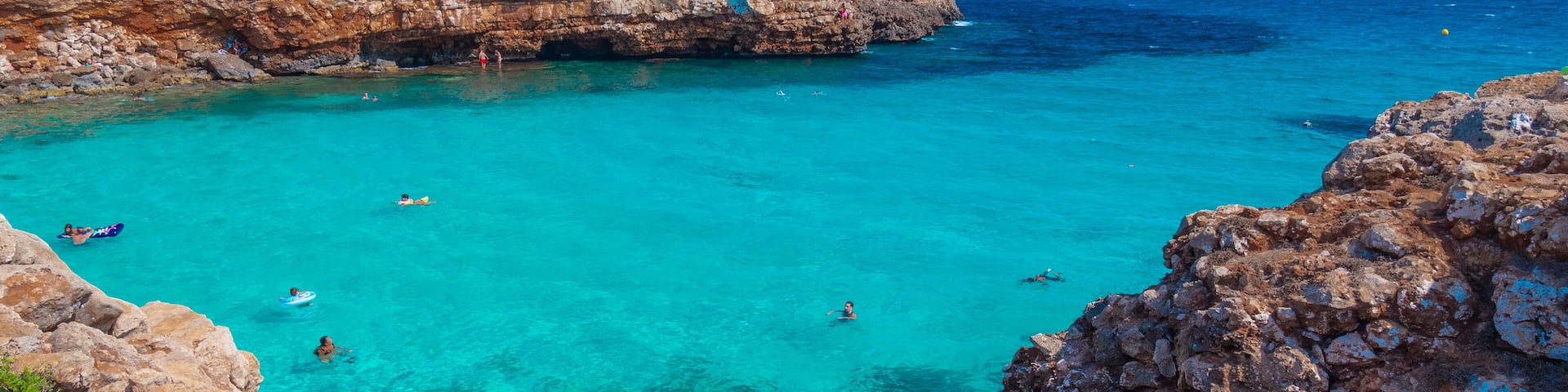 Cala Morlanda, S'illot, Manacor Sea Coast, Mediterranean Sea, Mallorca, Balearic Islands, Spain, Europe