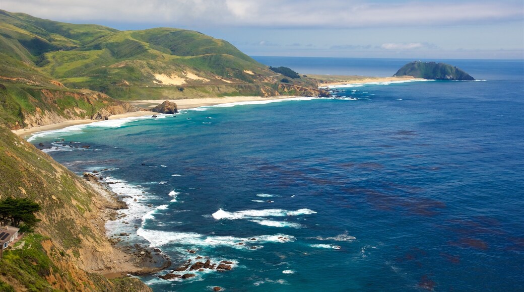 Point Sur Lighthouse showing landscape views and general coastal views