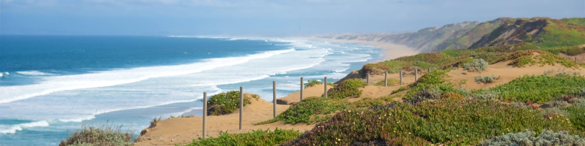Fort Ord Dunes State Park showing general coastal views, landscape views and a bay or harbor