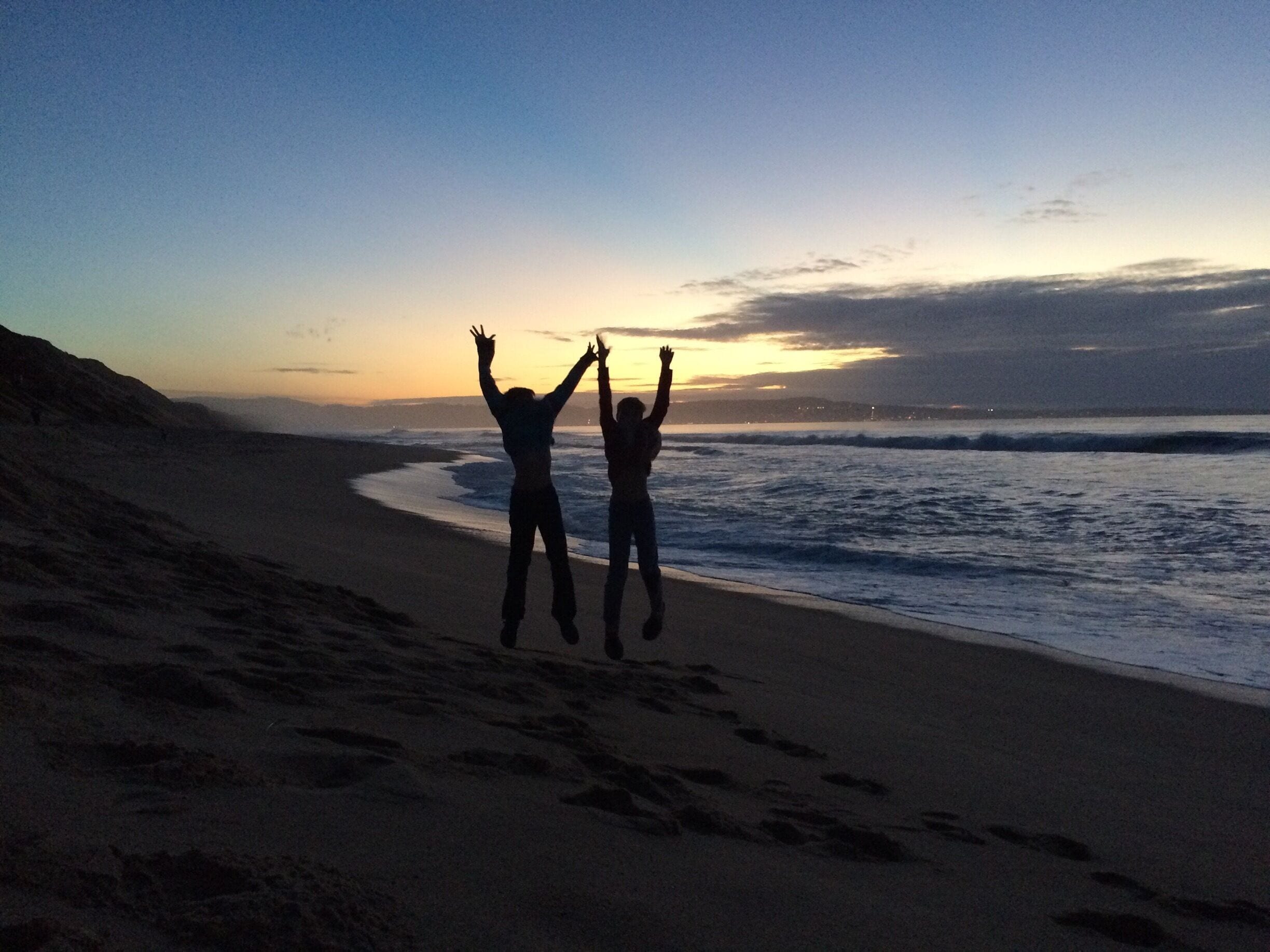 The ocean here is exceedingly dangerous. The rip tides and the deep drop off from the beach make this area unsafe for anything but beach combing. But the path down to the ocean is gorgeous, lined with green and red succulent ice plants and high dunes on either side.

Beautiful night! Spotted a whale from high up one of the dunes, and on the way back to the parking lot, we saw a 'falling star'! Magical!
#beach