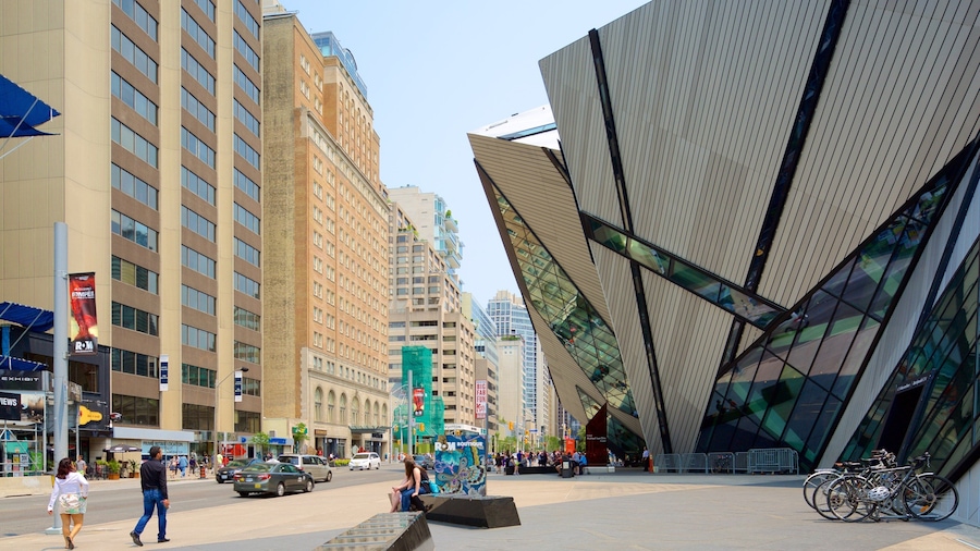 Yorkville which includes a city, modern architecture and street scenes