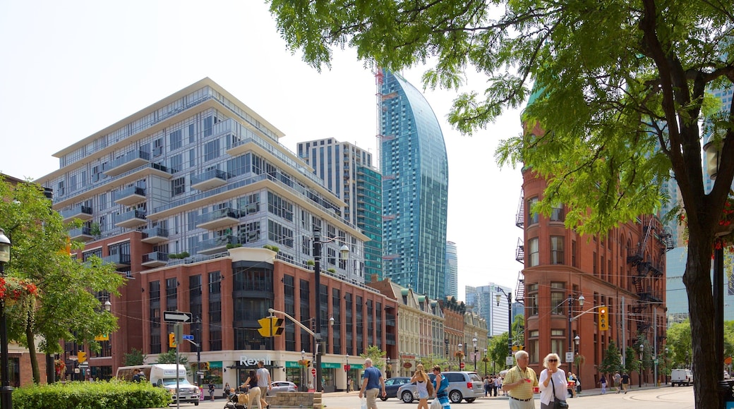 Old Town which includes a city, street scenes and modern architecture