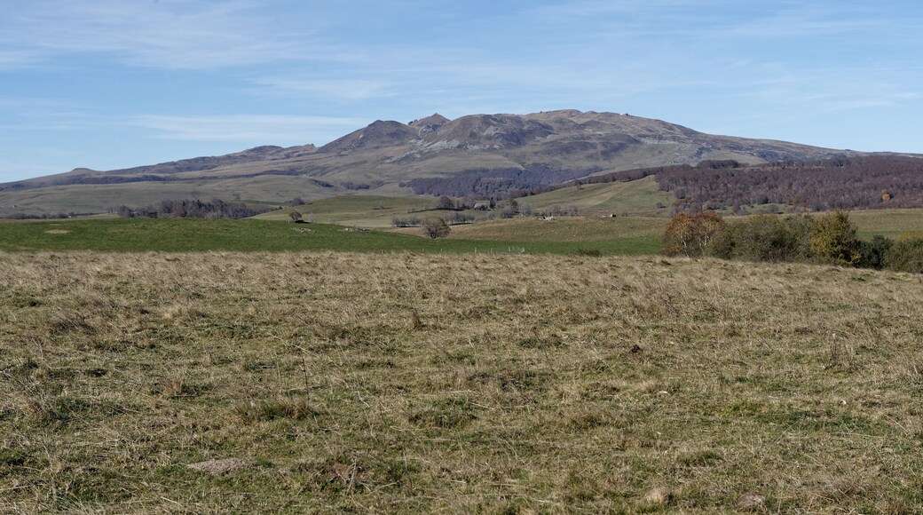 Les monts du Cézallier depuis le lieu-dit Graffaudeix à Égliseneuve-d'Entraigues, dans le Puy-de-Dôme.