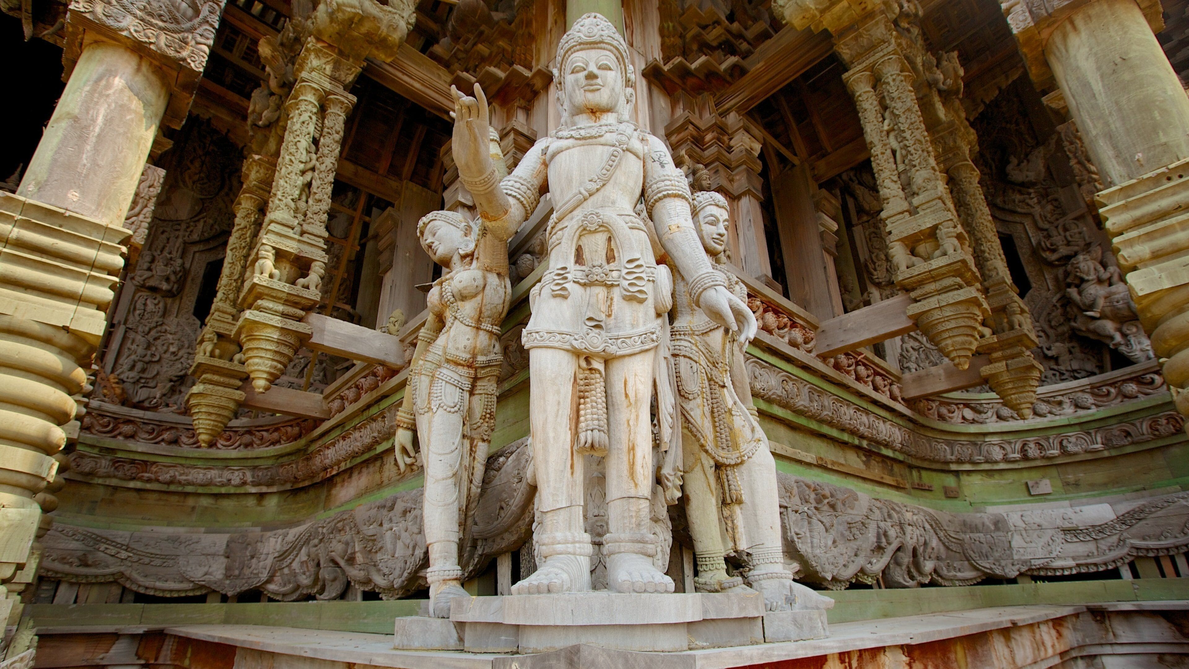 The Sanctuary of Truth featuring a monument, art and a statue or sculpture