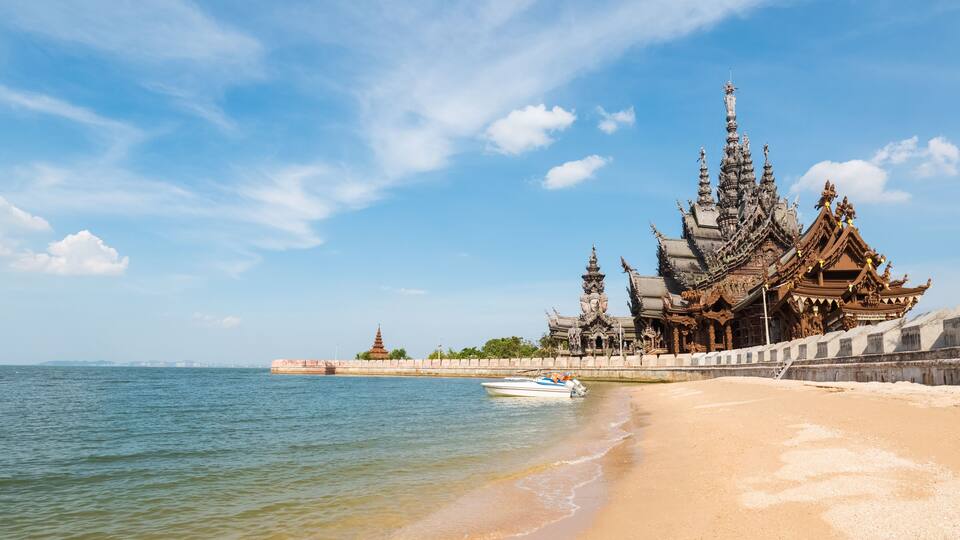 thailand scenery of the sanctuary of truth