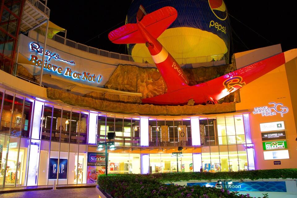 A building with a large Pepsi logo and a red anchor decoration.