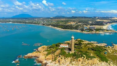 Ke Ga beach at Mui Ne, Phan Thiet, Binh Thuan, Vietnam. Ke Ga Cape or lighthouse is the most favourite destination for visitors to La Gi, Binh Thuan Province. Selective focus.