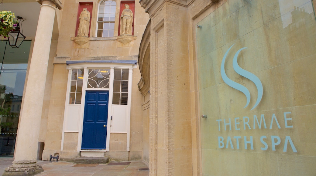 Thermae Bath Spa showing a day spa and signage