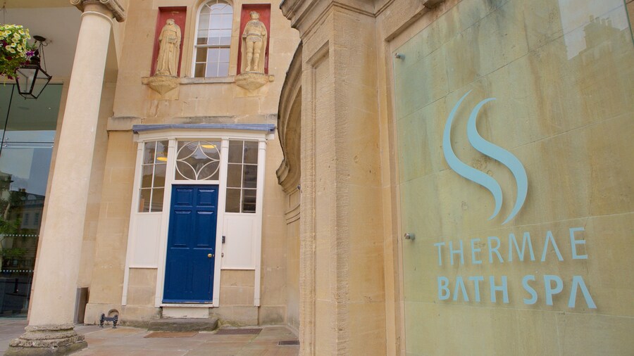 Thermae Bath Spa featuring a day spa and signage