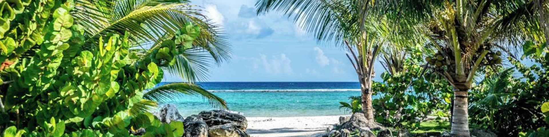 The entrance to the beach of Mahahual.