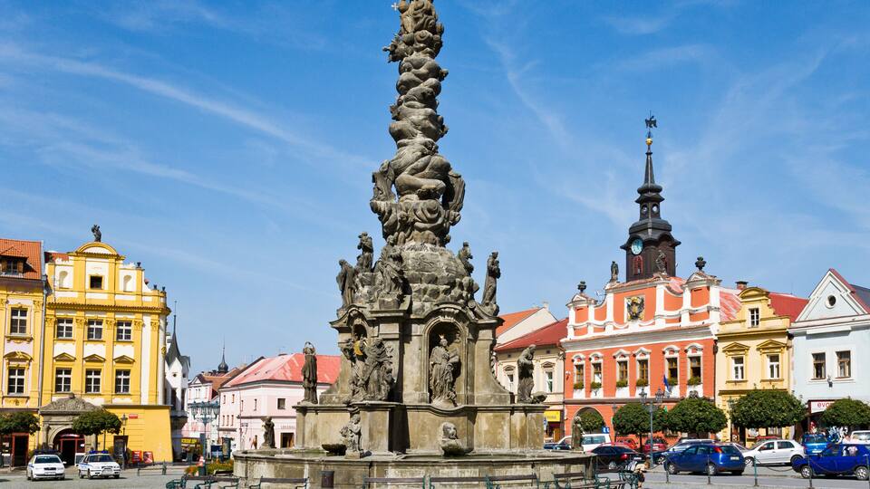 Ressl square, Chrudim town, East Bohemia, Czech republic