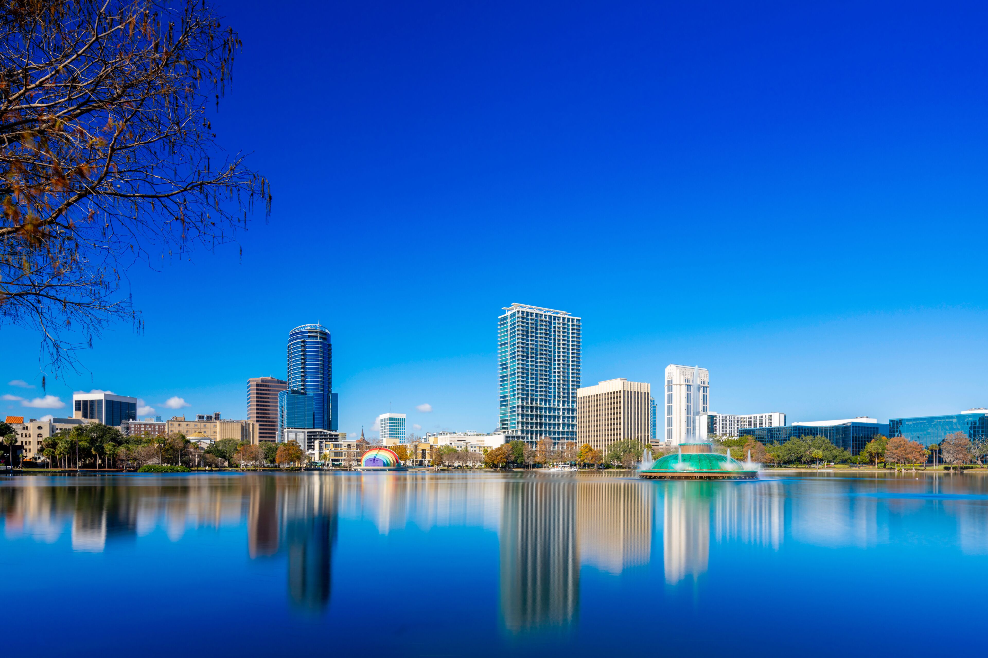 Stock photo Lake Eola Downtown Orlando in background 2026