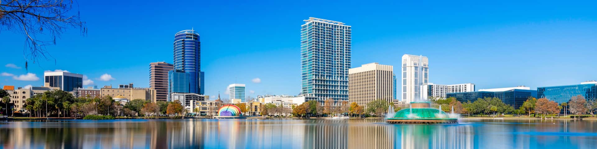 Stock photo Lake Eola Downtown Orlando in background 2026