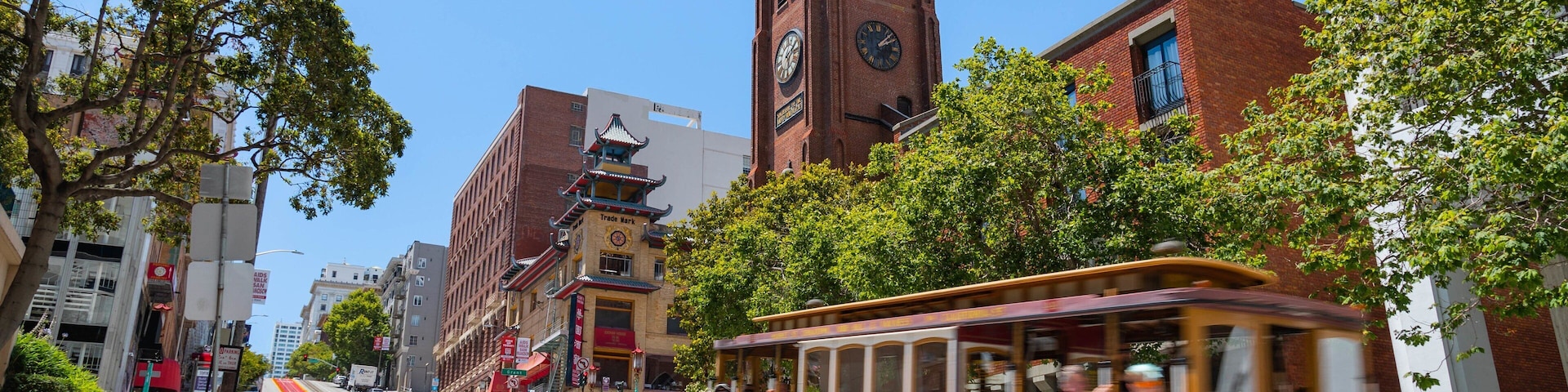 Downtown San Francisco featuring railway items
