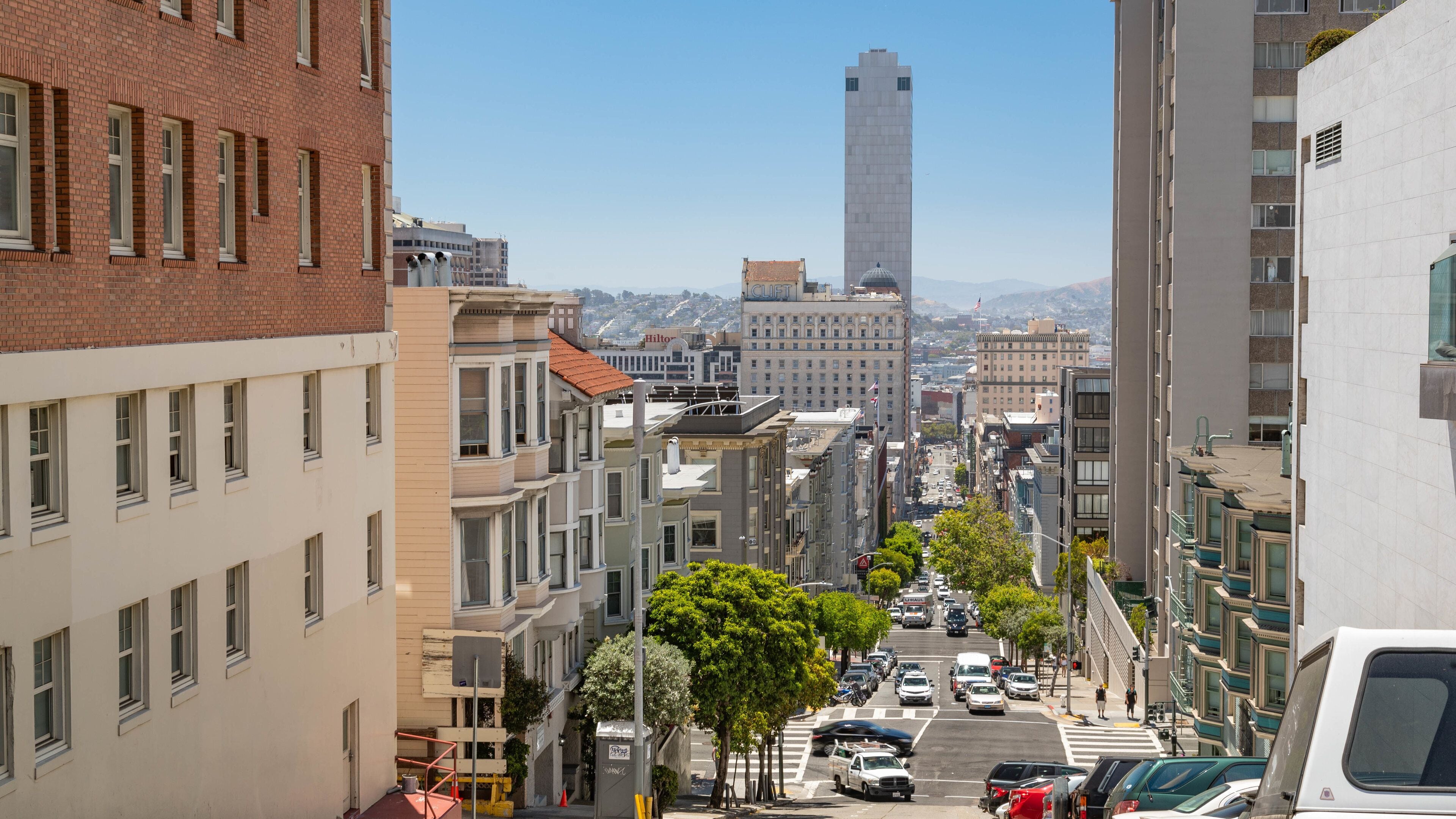 Downtown San Francisco showing a city