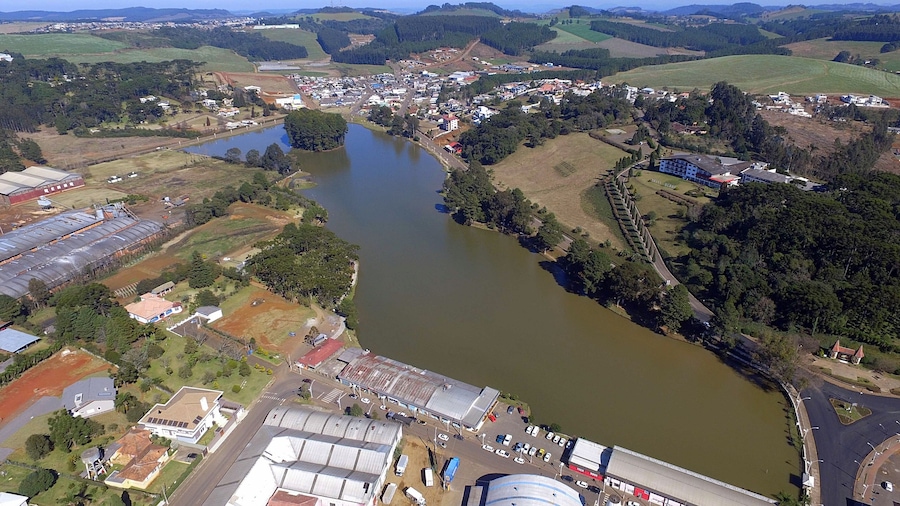 City of Fraiburgo, Brazil, from above; Shutterstock ID 663609394; Purchase Order: -