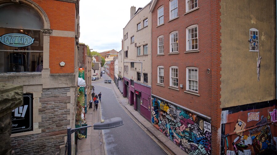 Banksy Graffiti Frogmore Street og byder på udendørs kunst