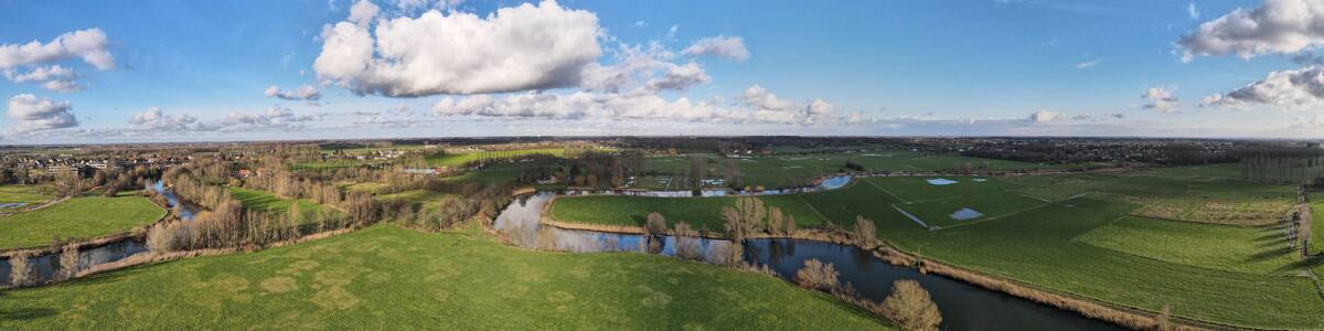 River Leie aerial view Gent Belgium