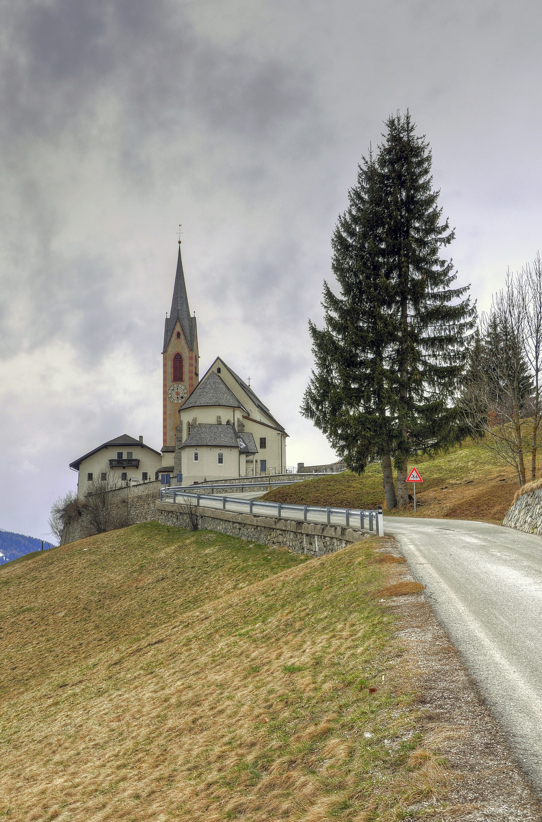Church - Colle di Fuori, Valle di Casies (BZ) Italy - April 3, 2010 This media shows the cultural heritage monument with the number 15025 in South Tyrol.