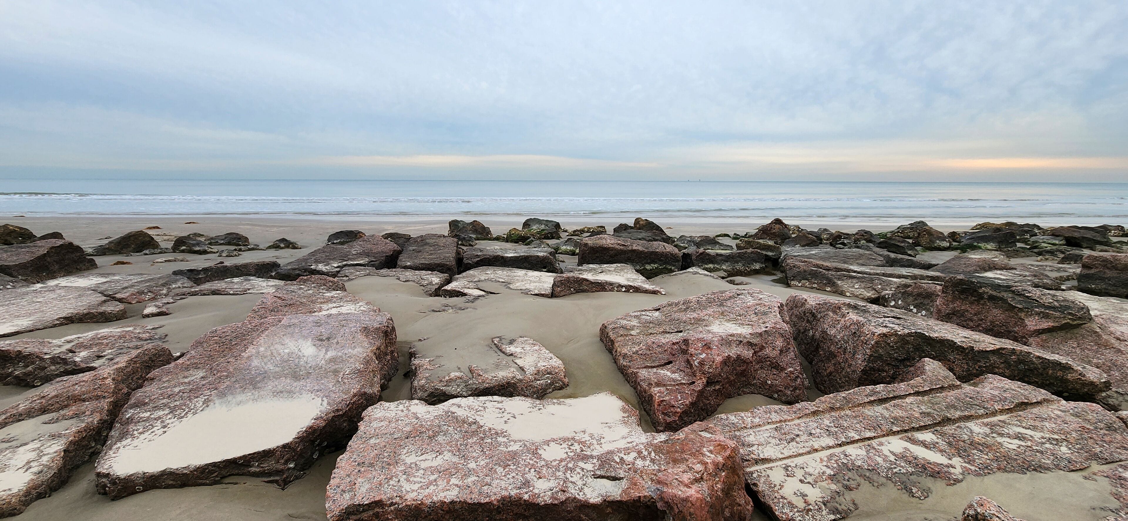 A scenic view of the Gulf of Mexico in Galveston, Texas.