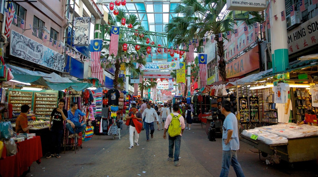 Petaling Street which includes markets, a city and street scenes